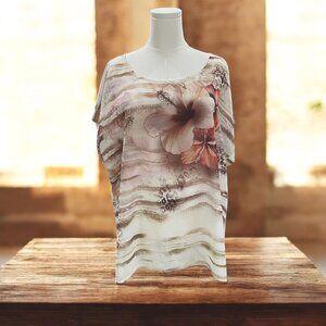 Midnight Velvet Floral Poncho Top Oversized Sheer Feminine Soft Girl Cottagecore